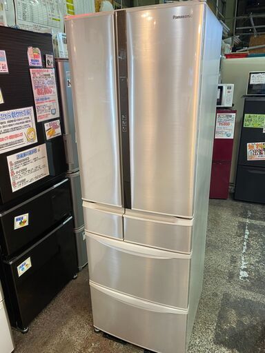 【愛品館市原店】Panasonic 2017年製 411L 6ドア冷蔵庫 NR-F412V-N 【愛市IR014280-105】