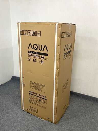 未使用品 AQUA/アクア 1ドア冷凍庫 ホームフリーザー 153L 冷蔵/チルド/冷凍 3モード タッチパネル AQF-GS15J   家電 店頭引取歓迎 R6281)