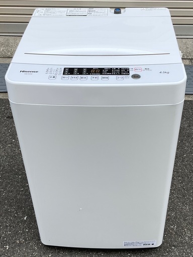 【RKGSE-814】特価！ハイセンス/Hisense/4.5kg洗濯機/HW-K45E/中古/2020年製/当社より近隣無料配達OK！