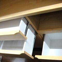 93 河口家具 オープン食器棚 ナチュラルカラー W120 143