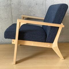 ハリスツイード ソファ1人掛け 天然木 バーチ ローソファ