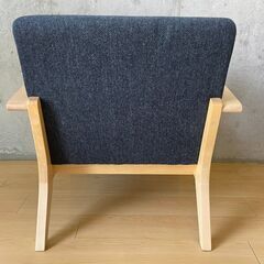 ハリスツイード ソファ1人掛け 天然木 バーチ ローソファ