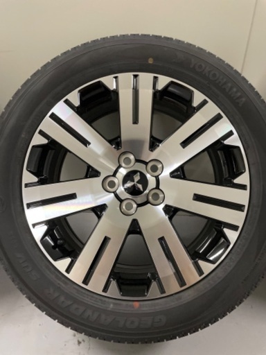 ミツビシ デリカD5 後期純正アルミホイール 18インチ×7.0 +38 5H 114.3 ヨコハマ ジオランダー SUV G055E 225/55R18