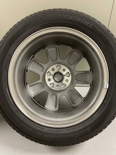 ミツビシ デリカD5 後期純正アルミホイール 18インチ×7.0 +38 5H 114.3 ヨコハマ ジオランダー SUV G055E 225/55R18