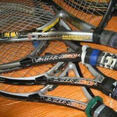 v-con30他、古いテニスラケット7本