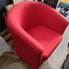 イケア TULLSTA アームチェア 赤 レッド IKEA 椅子...