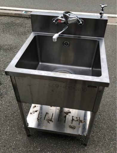 ⭐︎中古品　タニコー　1槽シンク　600×600×800mm 厨房機器⭐︎