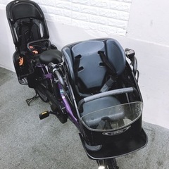 格安 人気な3人乗り子供乗せ電動自転車 ヤマハパスキッス パープル20インチ