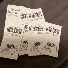 東京メトロ　回数券　200円　8枚