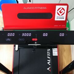 アルインコ(ALINCO) NEWスタイルジョグ  省スペース 薄型 ランニングマシン 時速1-12km 歩数・心拍計 組立不要 プログラム付き  LED表示メーター タブレットトレー付き 【Pレッド】 AFR1519