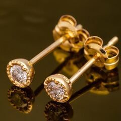 agete K18 ダイヤモンド ピアス 品番a21-249