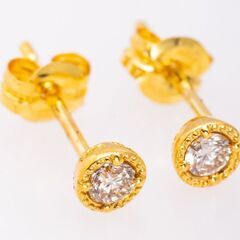 agete K18 ダイヤモンド ピアス 品番a21-249