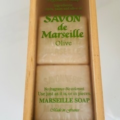 サボン ド マルセイユ オリーブ石鹸 木箱 2個セット
