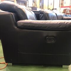 【愛品館八千代店】レザーワールド　総本革　電動リクライニング　4人掛ソファ