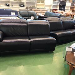 【愛品館八千代店】レザーワールド　総本革　電動リクライニング　4人掛ソファ