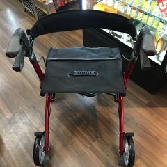 楽々健 折り畳み式 アルミ製 歩行車 高さ調節 大容量バッグ付き ゆったり