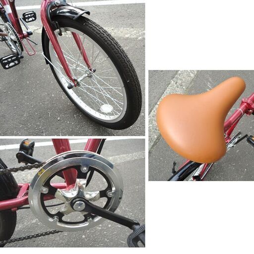 札幌白石区 美品 20インチ 折り畳み自転車 6段変速 折りたたみ 自転車