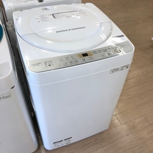 【12ヶ月安心保証付き】SHARP 全自動洗濯機　2019年製