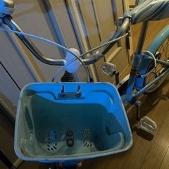 中古子供自転車ブルー