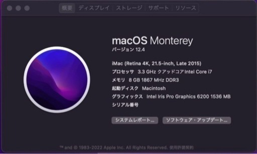 超美品】Apple iMac 21.5インチ SSD | complexesantalucia.com