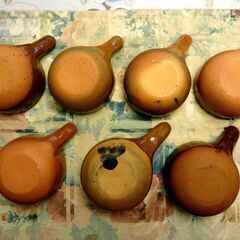 島根 布志名焼 湯町窯 エッグベーカー 7セット（皿一枚なし）