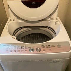シャープ　ピンクの洗濯機6kg 2012年製
