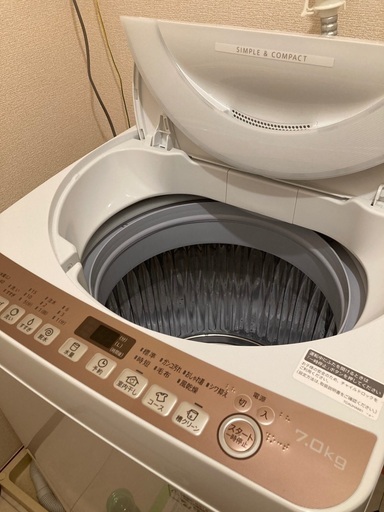SHARP全自動電気洗濯機ES-T713 - 埼玉県の家電