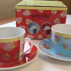 新品　Garden　of　Rose　コーヒーカップ2点セット　