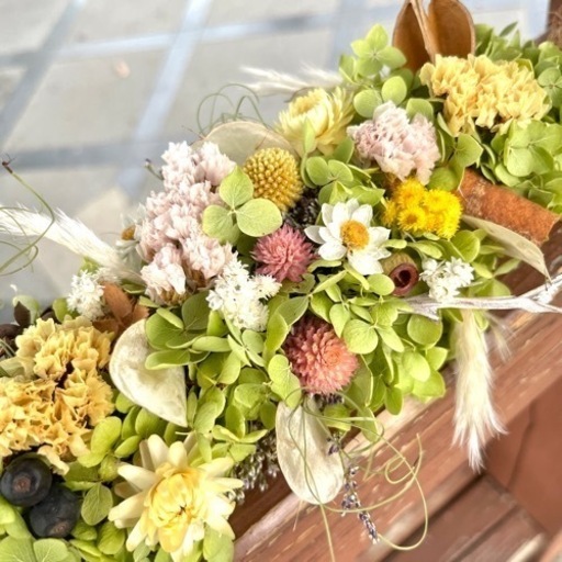 アナベル紫陽花 縦長ガーランドtga - その他