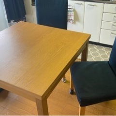 (非対面取引) 最終値下げ　IKEAの伸長式ダイニングテーブと椅...