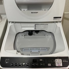 5.5kg 洗濯乾燥機 ホワイト系SHARP ES-TX5F-S のJoshinオリジナル 