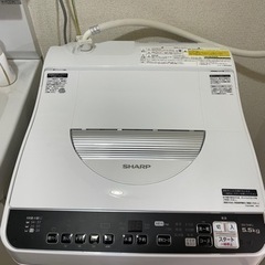 5.5kg 洗濯乾燥機 ホワイト系SHARP ES-TX5F-S のJoshinオリジナル 
