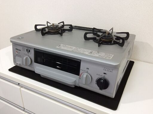 (8/20受渡済)YJT5039【Paloma/パロマ ガスコンロ LPガス】激安品 2014年製 IC-330SF-1L 家電 キッチン レンジ ガステーブル 左側強火 ホーロー