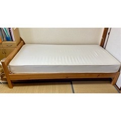 無料！無印良品 パイン材 木製 シングルベッド 