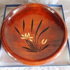 天然木　菓子鉢　創作工芸品　木製漆器　新品未使用