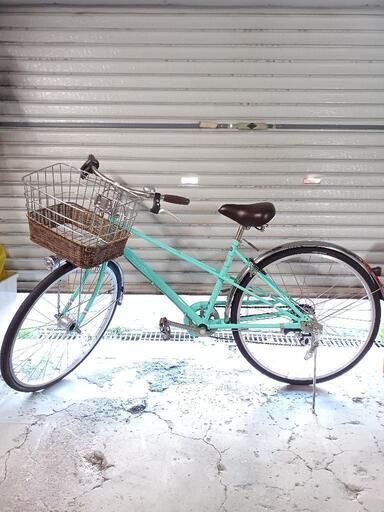 自転車 Mixte City 外装6段変速 オートライト カゴ付き鍵新品 タイヤ26 