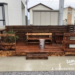 木製パレット材でソファー製作