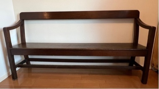 〆 【アンティーク】イギリス 聖堂 チャーチベンチ - 椅子