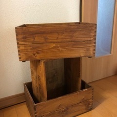 木箱　木製　マルシェ箱　3つ