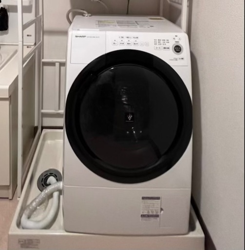 美品【人気商品】SHARP ドラム式洗濯乾燥機\u2028　ES-S7F-WR(ホワイト系・右開き)\u2028