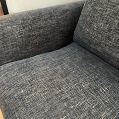 【値下げ‼️】Francfrancソファー　3人掛け　カウチソファー　グレー