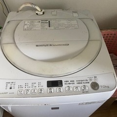 シャープ　7kg 洗濯機　
