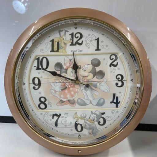 DISNEY TIME　ディズニー　壁掛け　電波時計　FW561A　中古　現状品　説明必読　直径約40cm　からくり時計 　掛け時計 　スモールワールド