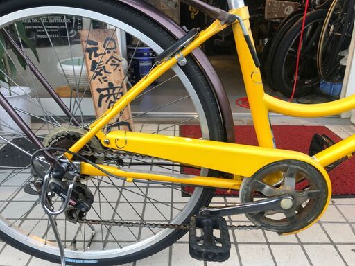 自転車 マルキン黄色の可愛いママチャリ 綺麗な中古です