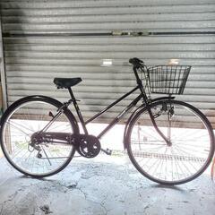 中古自転車　６変速　カゴ付き 27インチ 自転車中古 Pluviale 外装6段変速 カゴ鍵付き タイヤ27インチ カラー
