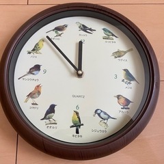 野鳥のさえずり　壁掛け時計　新品未使用