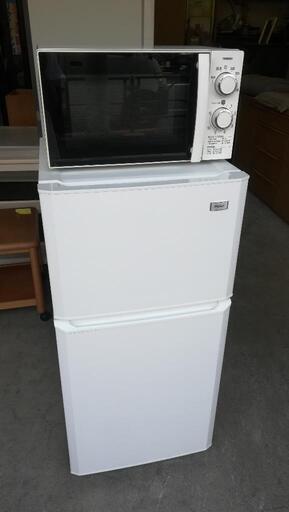 【送料無料】⭐ハイアール冷蔵庫106L＋ツインバード電子レンジ⭐JRA53