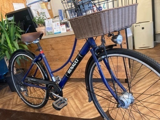 LEDオートライト】6段変速 26インチ ライトグレイッシュブルー