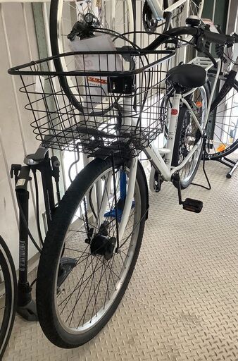 自転車 Caderna 27インチ 変速あり ホワイト【ユーズドユーズ名古屋天白店】 J2018