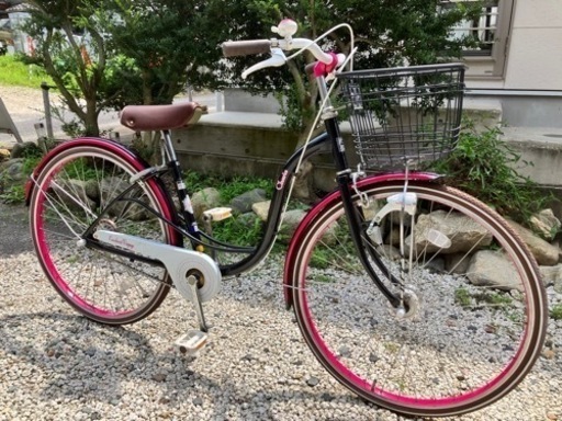 【お取り置き中】379、ジュニアシティーサイクル26インチ女の子